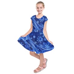 Christmas-card-greeting-card-star Kids  Short Sleeve Dress by Grandong