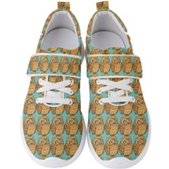 Owl-stars-pattern-background Men s Velcro Strap Shoes by Grandong