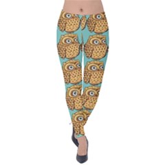 Owl Bird Velvet Leggings by Grandong