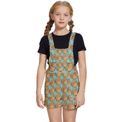 Owl Bird Pattern Kids  Short Overalls by Grandong