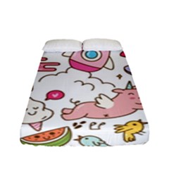 Set-kawaii-doodles -- Fitted Sheet (full/ Double Size) by Grandong