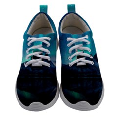 Aurora Borealis Mountain Reflection Women Athletic Shoes by Grandong