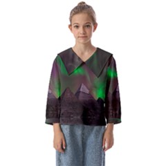 Aurora Northern Lights Phenomenon Atmosphere Sky Kids  Sailor Shirt by Grandong