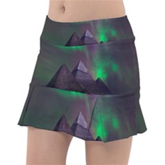 Fantasy Pyramid Mystic Space Aurora Classic Tennis Skirt by Grandong