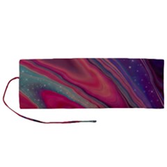 Stars Shimmering Galaxy Ocean Roll Up Canvas Pencil Holder (m) by Ravend