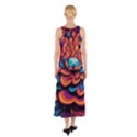 Flowers Painting Sleeveless Maxi Dress View2