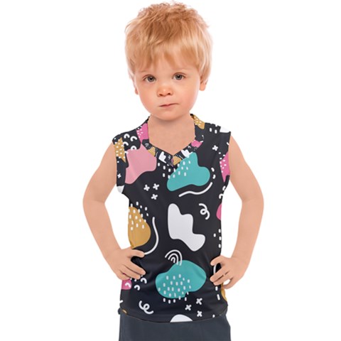 Art Pattern Design Background Print Kids  Sport Tank Top by Vaneshop