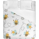 Bee Art Pattern Design Wallpaper Background Print Duvet Cover (California King Size) View1