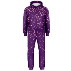 Purple Glittery Backdrop Scrapbooking Sparkle Hooded Jumpsuit (men) by Vaneshop