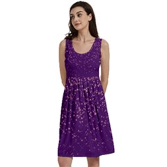 Purple Glittery Backdrop Scrapbooking Sparkle Classic Skater Dress by Vaneshop