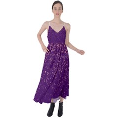 Purple Glittery Backdrop Scrapbooking Sparkle Tie Back Maxi Dress by Vaneshop