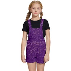 Purple Glittery Backdrop Scrapbooking Sparkle Kids  Short Overalls by Vaneshop