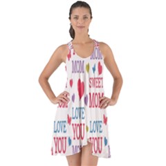 Love Mom Happy Mothers Day I Love Mom Graphic Show Some Back Chiffon Dress by Vaneshop