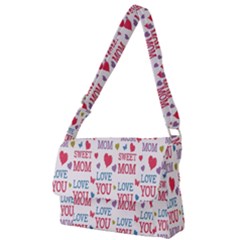 Love Mom Happy Mothers Day I Love Mom Graphic Full Print Messenger Bag (l) by Vaneshop