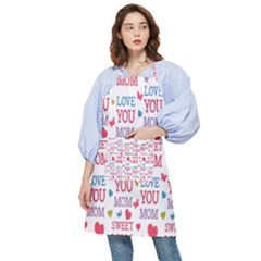 Love Mom Happy Mothers Day I Love Mom Graphic Pocket Apron by Vaneshop