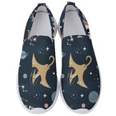 Space Theme Art Pattern Design Wallpaper Men s Slip On Sneakers by Vaneshop