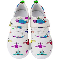 Fish Swim Cartoon Funnycute Men s Velcro Strap Shoes by Sapixe