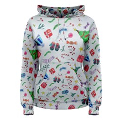 Illustration Christmas Pattern Women s Pullover Hoodie by Pakjumat