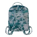 Blue Crashing Ocean Wave Flap Pocket Backpack (Small) View3