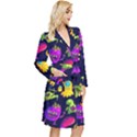 Space Patterns Long Sleeve Velvet Robe View3