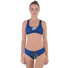 Fish Blue Animal Water Nature Criss Cross Bikini Set by Amaryn4rt