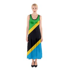 Flag Of Tanzania Sleeveless Maxi Dress by Amaryn4rt