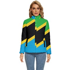 Flag Of Tanzania Women s Puffer Bubble Jacket Coat by Amaryn4rt