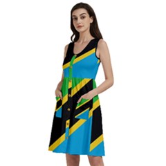 Flag Of Tanzania Sleeveless Dress With Pocket by Amaryn4rt