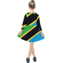 Flag Of Tanzania Kids  Quarter Sleeve Shirt Dress View2