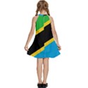 Flag Of Tanzania Kids  Halter Collar Waist Tie Chiffon Dress View4