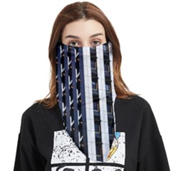 Architecture-building-pattern Face Covering Bandana (triangle) by Amaryn4rt
