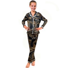 Dragon Pentagram Kids  Satin Long Sleeve Pajamas Set by Amaryn4rt