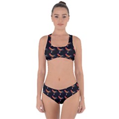 Background-pattern-chicken-fowl Criss Cross Bikini Set by Amaryn4rt