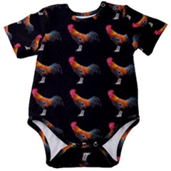 Background-pattern-chicken-fowl Baby Short Sleeve Bodysuit by Amaryn4rt