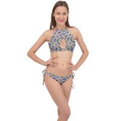 Ceramic-portugal-tiles-wall- Cross Front Halter Bikini Set by Amaryn4rt