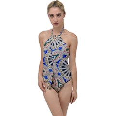 Ceramic-portugal-tiles-wall- Go With The Flow One Piece Swimsuit by Amaryn4rt