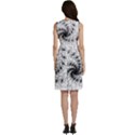 Fractal Black Spiral On White Sleeveless Dress With Pocket View4