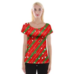 Christmas-paper-star-texture     - Cap Sleeve Top by Amaryn4rt
