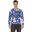 Colorful-funny-christmas-pattern Pig Animal Men s Fleece Sweatshirt View1