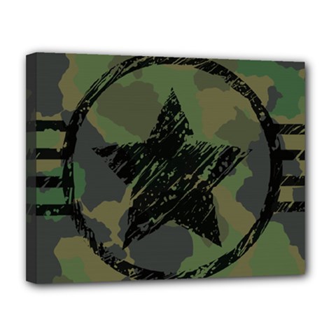 Military-camouflage-design Canvas 14  X 11  (stretched) by Amaryn4rt