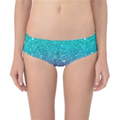 Pink And Turquoise Glitter Classic Bikini Bottoms by Sarkoni