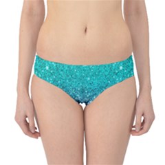 Pink And Turquoise Glitter Hipster Bikini Bottoms by Sarkoni