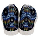 Mandala Floral Wallpaper Rose Window Strasbourg Cathedral France Men s Mid-Top Canvas Sneakers View4