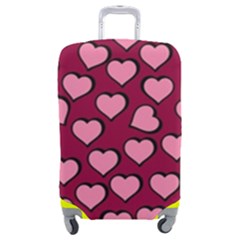 Pattern Pink Abstract Heart Luggage Cover (medium) by Pakjumat