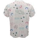 Spaceship Pattern Star Men s Cotton T-Shirt View2