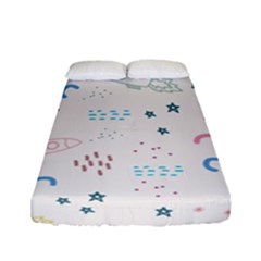 Spaceship Pattern Star Fitted Sheet (full/ Double Size) by Pakjumat