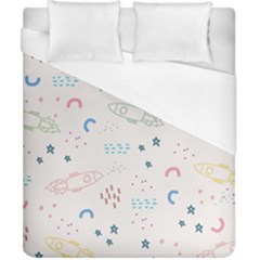 Spaceship Pattern Star Duvet Cover (california King Size) by Pakjumat