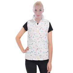 Spaceship Pattern Star Women s Button Up Vest by Pakjumat