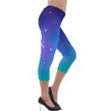 Stars Sky Cosmos Galaxy Lightweight Velour Capri Leggings  View4