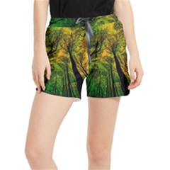 Landscape Night Moon Star Nature Women s Runner Shorts by Pakjumat